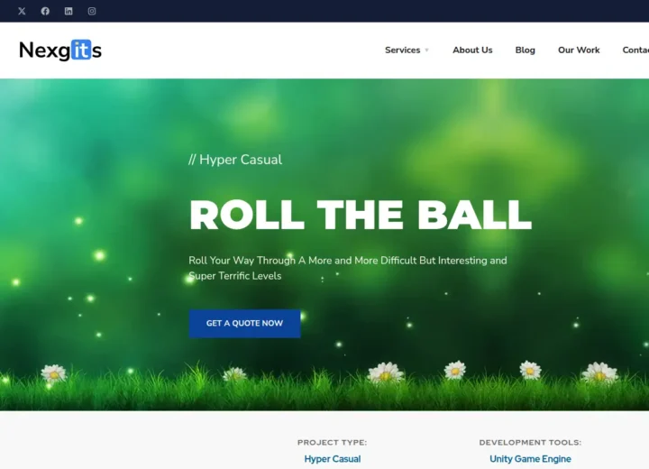 Hyper-casual roll the ball puzzle game development with challenging levels for iOS and Android