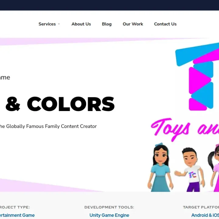 Toys and Colors kids entertainment and educational game app development for family content