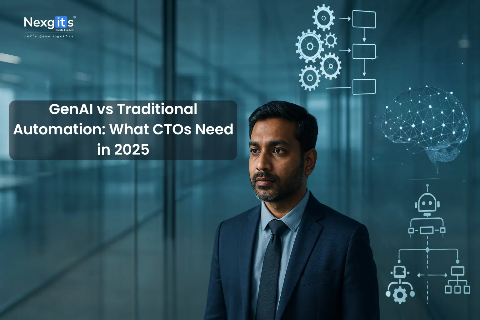 GenAI vs Traditional Automation comparison guide for CTOs and enterprise technology planning in 2025